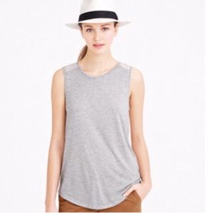 J.CREW Pima Jersey Chiffon-back Tank